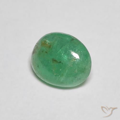 0,37 ctw natürlicher grüner Smaragd, Oval Schliff, Transparent
