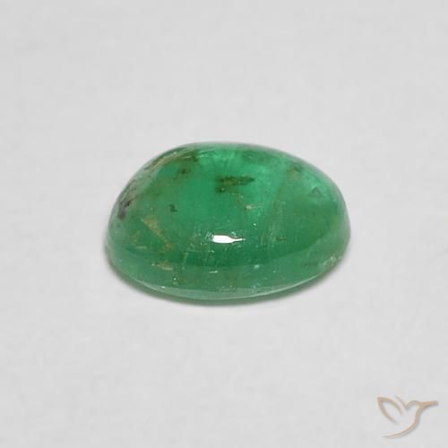 0,37 ctw natürlicher grüner Smaragd, Oval Schliff, Transparent