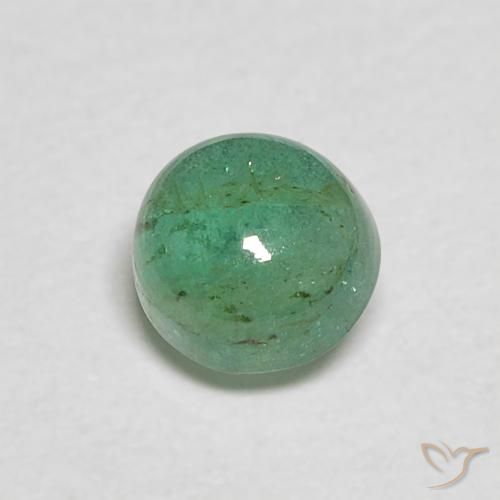 0.43ct Natürlicher Mittleres helles Grün Smaragd, Runden, Transparent