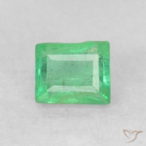 0.18ct Natürlicher Helles Kleeblattgrün Smaragd, Baguette, VS, Photo A