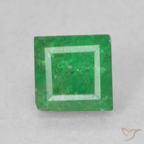 0.23ct Natürlicher Mittelgrün Smaragd, Quadrat, I1