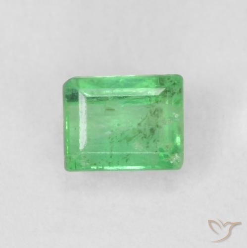 0.16ct Natürlicher Blasses Gelbgrün Smaragd, Baguette, VS