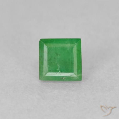 0.22ct Natürlicher Kleeblatt Grün Smaragd, Quadrat, I1