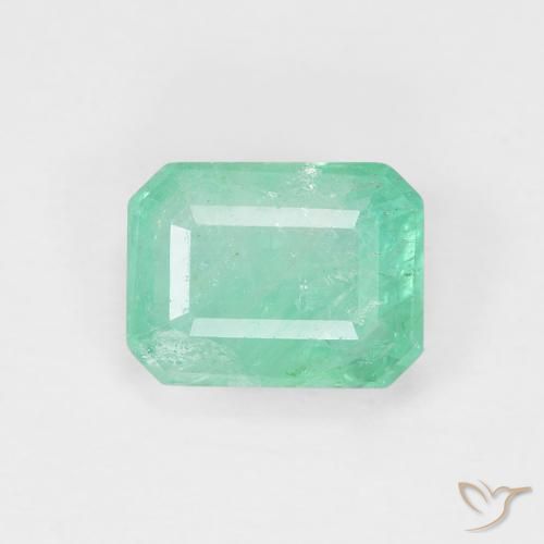 1.02ct Natürlicher hellgrün Smaragd, Smaragdschliff, SI