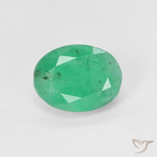 0.90ct Natürlicher Jadegrün Smaragd, Oval, VS-SI