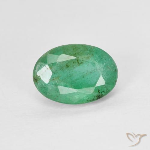 0.80ct Natürlicher Mittelgrün Smaragd, Oval, VS-SI
