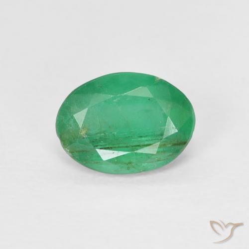 0.77ct Natürlicher Jadegrün Smaragd, Oval, VS-SI