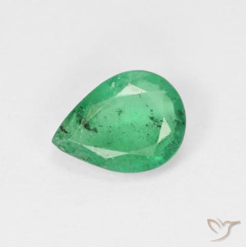 1.03ct Natürlicher Mittelgrün Smaragd, Birnenform, VS-SI