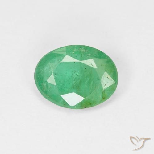 0.92ct Natürlicher Blau-grün Smaragd, Oval, VS-SI