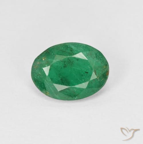 1.02ct Natürlicher Warmes Grün Smaragd, Oval, VS-SI