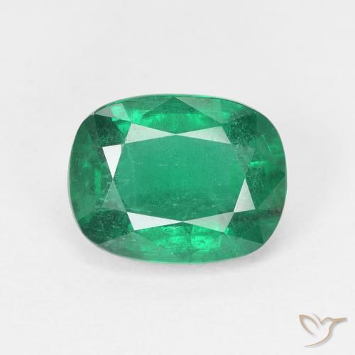 2.24ct Natürlicher Kühles Grün Smaragd, Kissen, VS