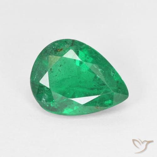 1.70ct Natürlicher tiefgrün Smaragd, Birnenform, VS