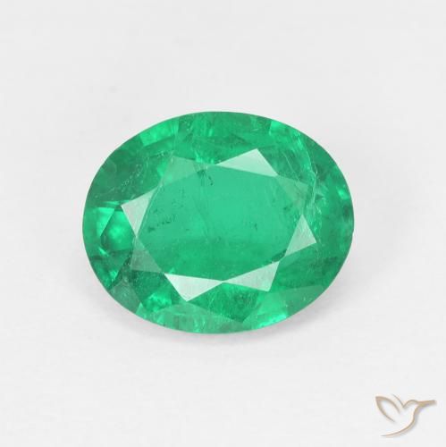1.80ct Natürlicher Warmes Grün Smaragd, Oval, VS