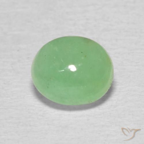 0.65ct Natürlicher hellgrün Smaragd, Oval, Lichtdurchlässig