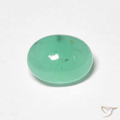 0.77ct Natürlicher hellgrün Smaragd, Oval, Lichtdurchlässig