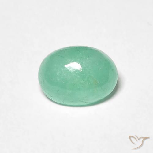 0.71ct Natürlicher hellgrün Smaragd, Oval, Lichtdurchlässig