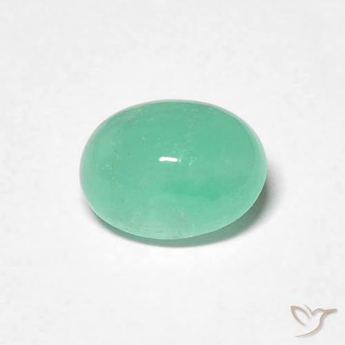 0.74ct Natürlicher hellgrün Smaragd, Oval, Lichtdurchlässig, Photo A