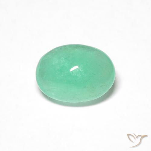 0.45ct Natürlicher Mittelgrün Smaragd, Oval, Lichtdurchlässig