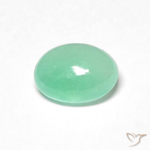 0.58ct Natürlicher Mittelgrün Smaragd, Oval, Lichtdurchlässig