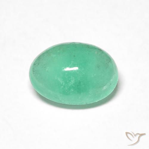 0.61ct Natürlicher mintgrün Smaragd, Oval, Lichtdurchlässig