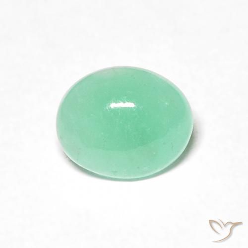 0.54ct Natürlicher Helles Mintgrün Smaragd, Oval, Lichtdurchlässig