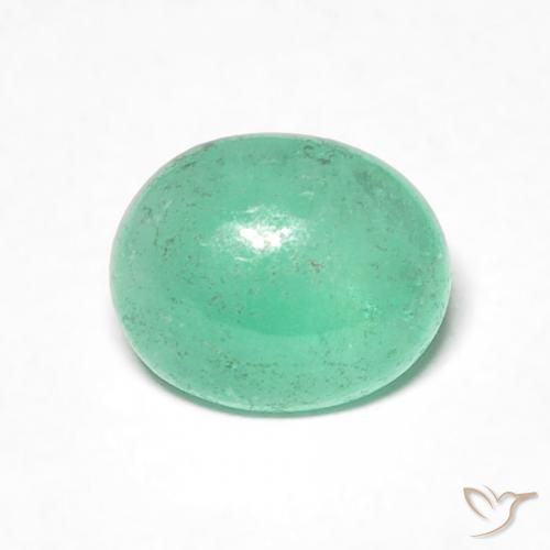 0.88ct Natürlicher hellgrün Smaragd, Oval, Lichtdurchlässig, Photo A
