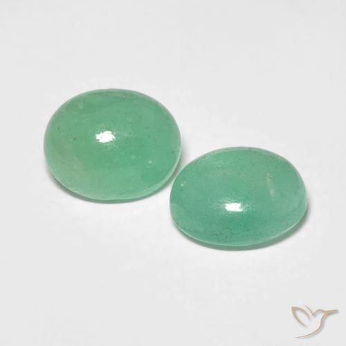 1.48 ct natürliche Pistaziengrün Smaragd-Edelsteine, Oval, Lichtdurchlässig