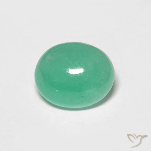 0.62ct Natürlicher Intensives Minzgrün Smaragd, Oval, Lichtdurchlässig, Photo A