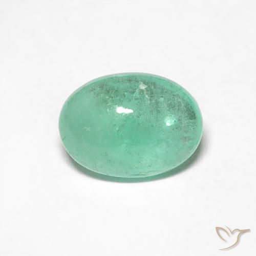 0.55ct Natürlicher Pistaziengrün Smaragd, Oval, Lichtdurchlässig