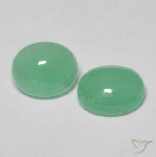 0.89 ct natürliche hellgrün Smaragd-Edelsteine, Oval, Lichtdurchlässig