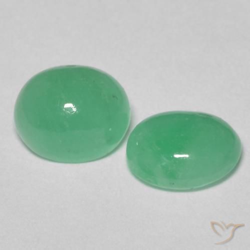 1.22 ct natürliche Pistaziengrün Smaragd-Edelsteine, Oval, Lichtdurchlässig