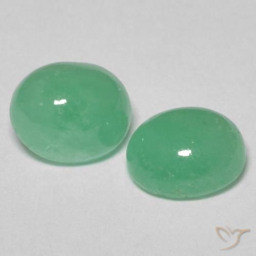 1.64 ct natürliche Pistaziengrün Smaragd-Edelsteine, Oval, Lichtdurchlässig