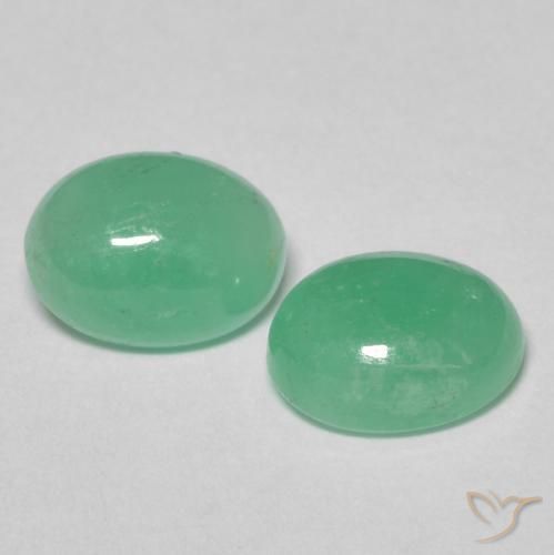 1.71 ct natürliche Pistaziengrün Smaragd-Edelsteine, Oval, Lichtdurchlässig