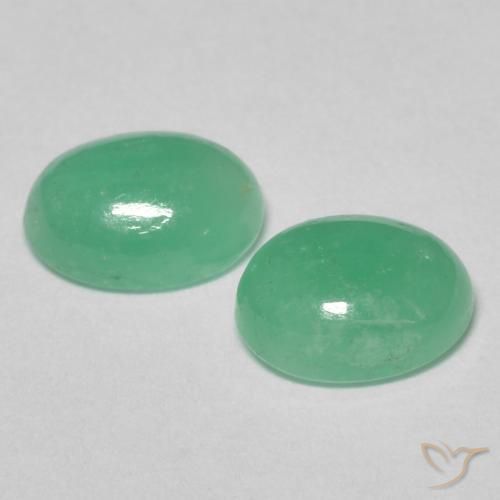1.71 ct natürliche Pistaziengrün Smaragd-Edelsteine, Oval, Lichtdurchlässig