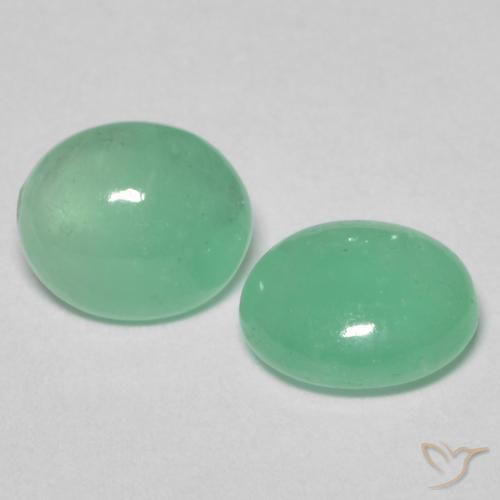 1.35 ct natürliche hellgrün Smaragd-Edelsteine, Oval, Lichtdurchlässig