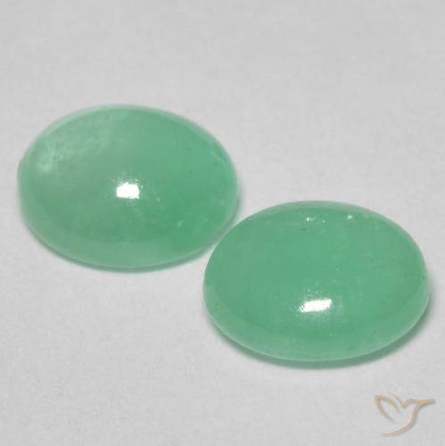 1.35 ct natürliche hellgrün Smaragd-Edelsteine, Oval, Lichtdurchlässig