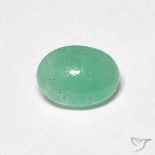 0.79ct Natürlicher hellgrün Smaragd, Oval, Lichtdurchlässig