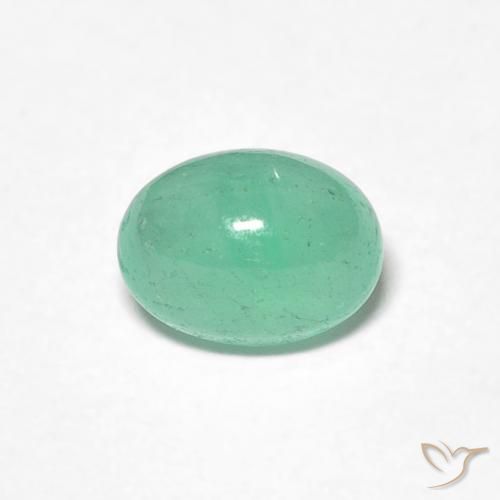 0.80ct Natürlicher hellgrün Smaragd, Oval, Lichtdurchlässig