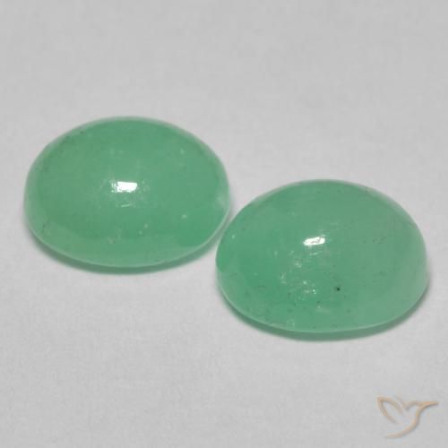 1.92 ct natürliche Pistaziengrün Smaragd-Edelsteine, Oval, Lichtdurchlässig