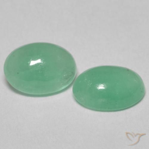 0.95 ct natürliche Pistaziengrün Smaragd-Edelsteine, Oval, Lichtdurchlässig