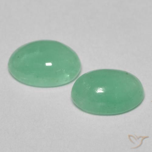 0.95 ct natürliche Pistaziengrün Smaragd-Edelsteine, Oval, Lichtdurchlässig