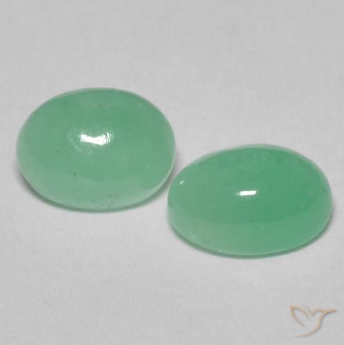 1.73 ct natürliche Pistaziengrün Smaragd-Edelsteine, Oval, Lichtdurchlässig