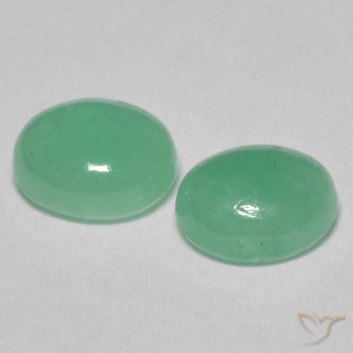 1.52 ct natürliche hellgrün Smaragd-Edelsteine, Oval, Lichtdurchlässig