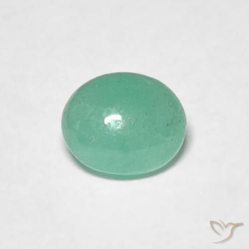 0.56ct Natürlicher Intensives Minzgrün Smaragd, Oval, Lichtdurchlässig