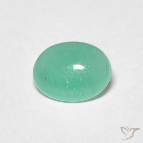 0.55ct Natürlicher Mittelgrün Smaragd, Oval, Lichtdurchlässig