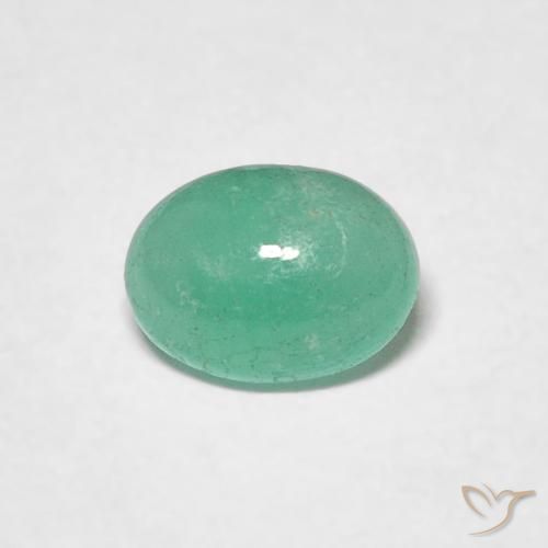 0.50ct Natürlicher Mittelgrün Smaragd, Oval, Lichtdurchlässig