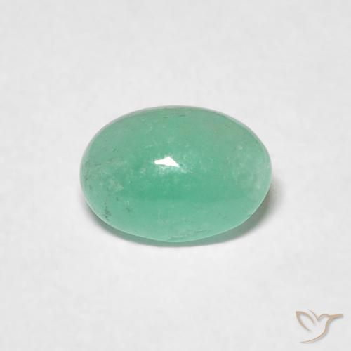 0.49ct Natürlicher Mittelgrün Smaragd, Oval, Lichtdurchlässig