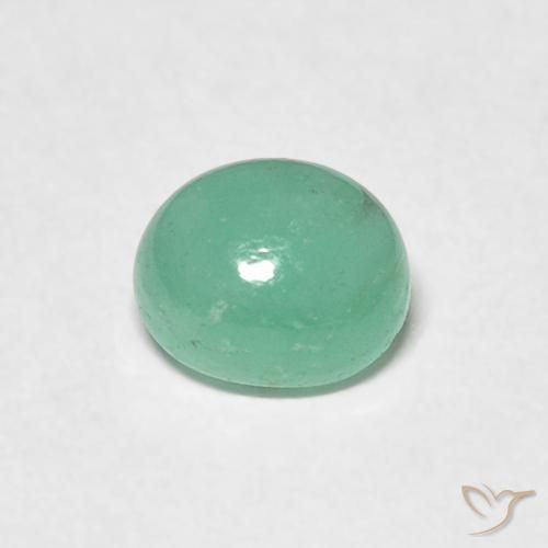0.55ct Natürlicher Mittelgrün Smaragd, Oval, Lichtdurchlässig