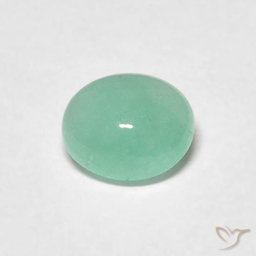 0.54ct Natürlicher Mittelgrün Smaragd, Oval, Lichtdurchlässig