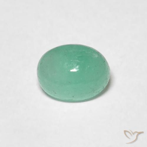 0.50ct Natürlicher Farngrün Smaragd, Oval, Lichtdurchlässig